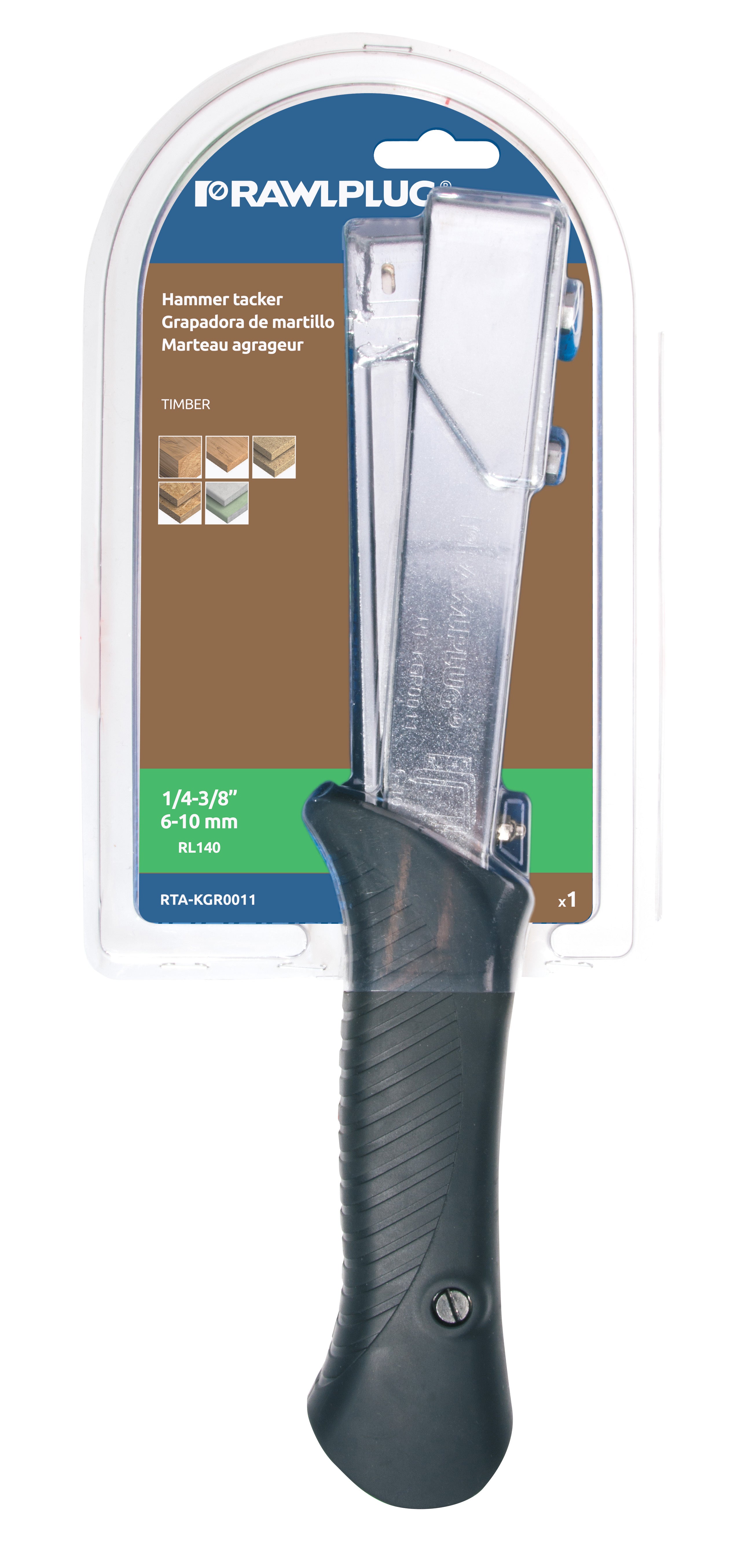 Rawlplug Professional Roofing Hammer Tacker  RL140 1/4 - 3/8