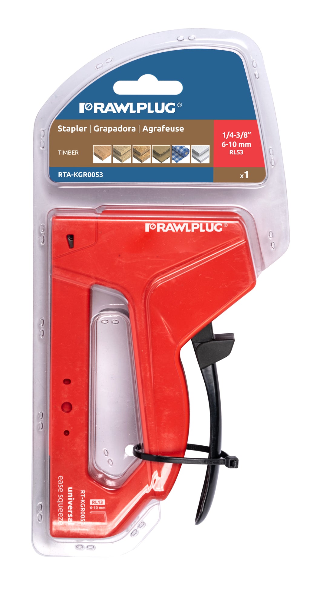 Rawlplug Easi Squeez Stapler  RL53 1/4 - 3/8
